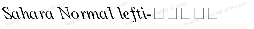 Sahara Normal lefti字体转换